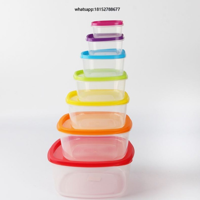 Food Storage Containers - Rainbow 7-częściowy plastikowy pojemnik na żywność,