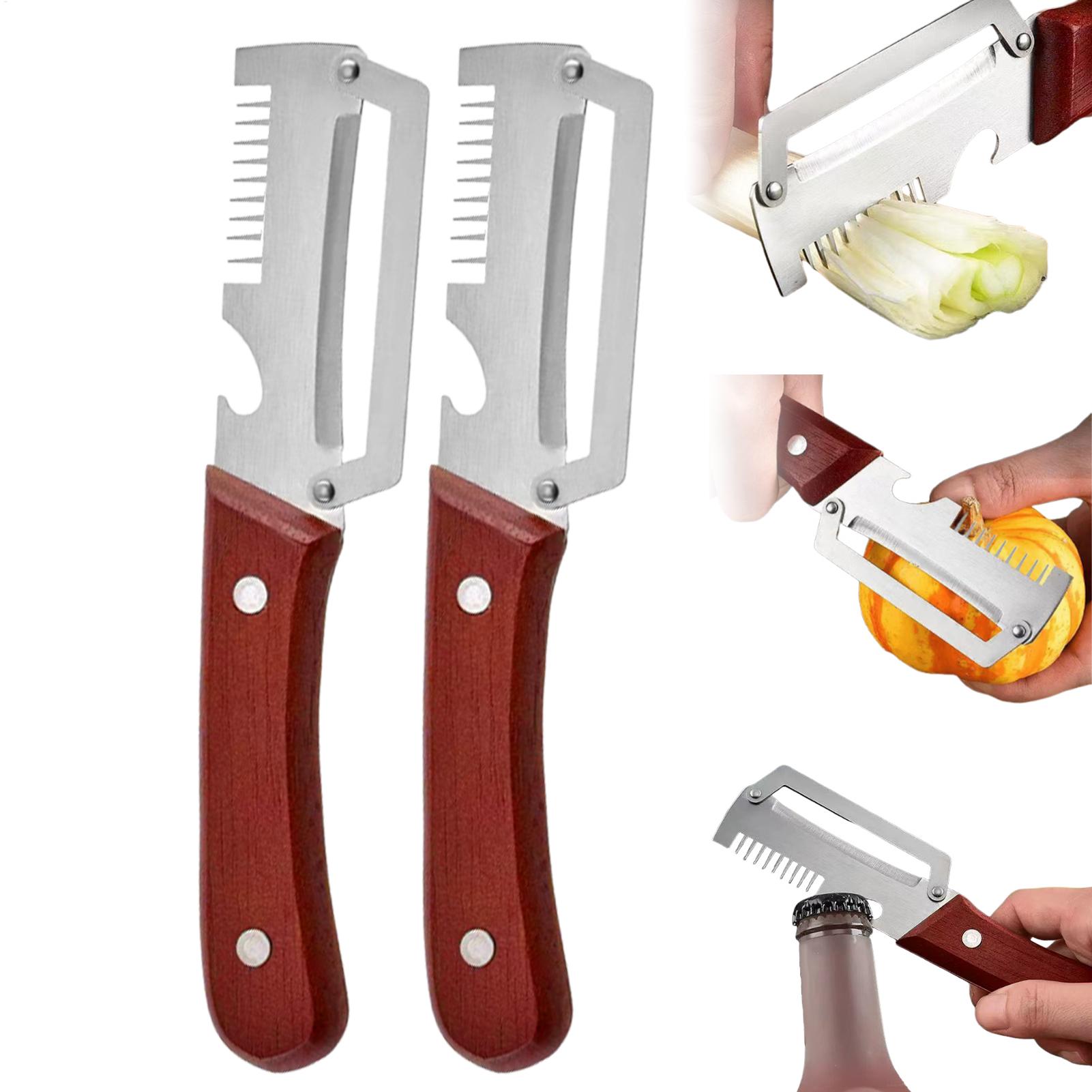 Kitchen Gadgets For Chefs - Obieraczka do warzyw 3w1 z drewnianą