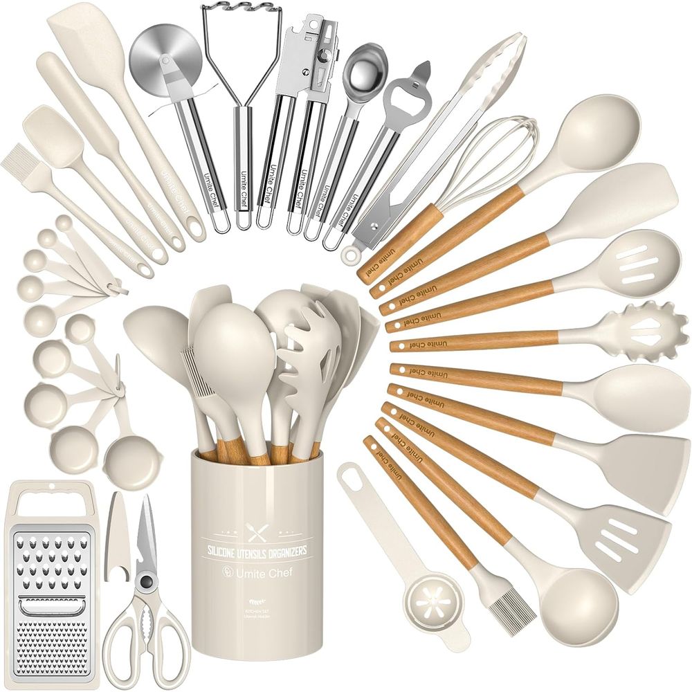 Kitchen Gadgets For Cooking - Zestaw Grubych Silikonowych Przyborów Kuchennych -