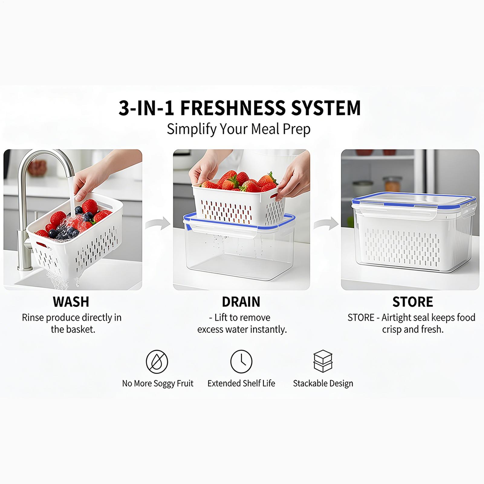 Pojemnik na żywność 4 w 1, prz – Food Storage Containers recenzja i cena
